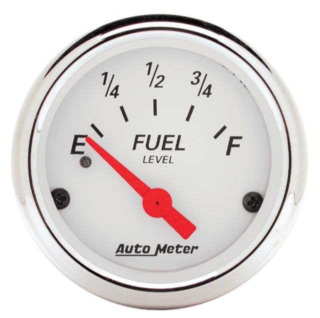 Autometer Arctic White 2 1/16in 240 ohm to 33 ohm Electric Fuel Level Gauge AutoMeter Gauges  AXOPROS