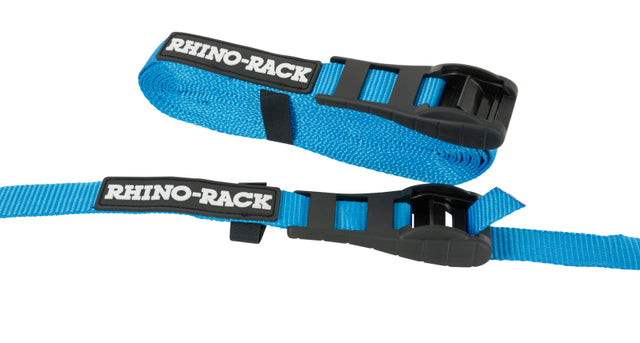 Rhino-Rack Rapid Tie Down Straps w/Buckle Protector - 4.5m/15ft - Pair - Red Rhino-Rack Cargo Tie-Downs  AXOPROS