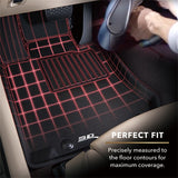 3D MAXpider 2004-2009 Toyota Prius Kagu 1st Row Floormat - Black 3D MAXpider