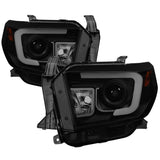 Spyder Toyota Tundra 2014-2016 Projector Headlights Light Bar DRL Black Smoke PRO-YD-TTU14-DRL-BSM SPYDER Headlights  AXOPROS
