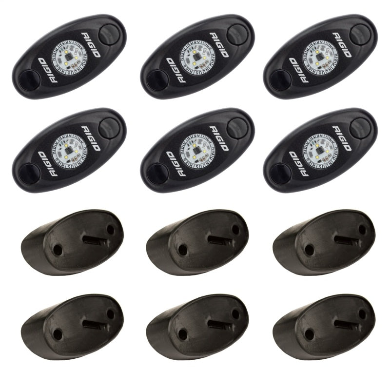 Rigid Industries Rock Light Kit- Blue (6 lights) Rigid Industries Sidemarkers & Indicators  AXOPROS