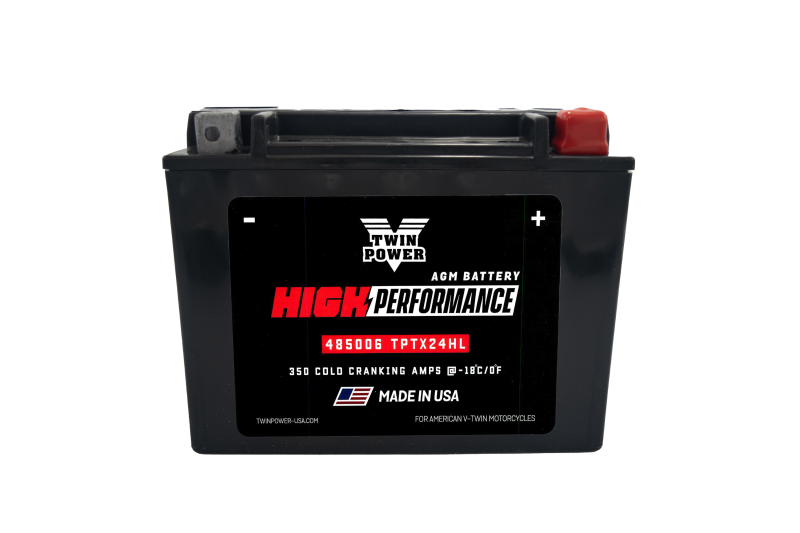 Twin Power YTX-24HL High Performance Battery Replaces H-D 66010-82A Made in USA 350 CCA TwinPower Batteries  AXOPROS