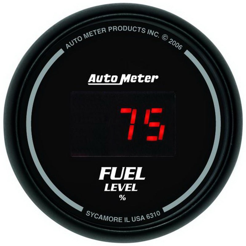 AutoMeter Gauge Kit 5 Pc. 3-3/8in. & 2-1/16in. Elec Speedo Digital Black Dial W/ Red Led AutoMeter Gauges  AXOPROS