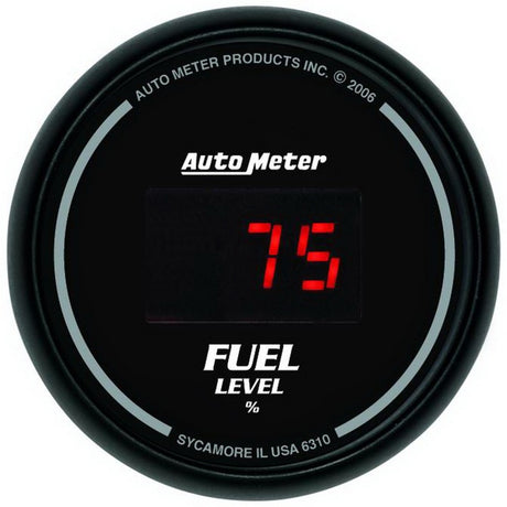 AutoMeter Gauge Kit 5 Pc. 3-3/8in. & 2-1/16in. Elec Speedo Digital Black Dial W/ Red Led AutoMeter Gauges  AXOPROS