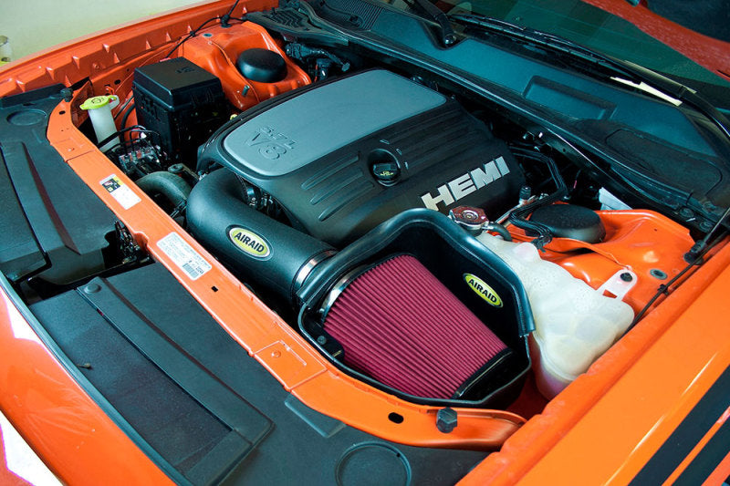 Airaid 11-14 Dodge Charger/Challenger MXP Intake System w/ Tube (Dry / Red Media) Airaid Cold Air Intakes  AXOPROS