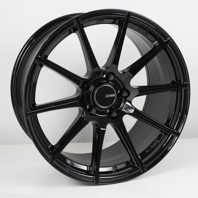 Enkei TS10 18x9.5 35mm Offset 5x114.3 Bolt Pattern 72.6mm Bore Dia Gloss Black Wheel Enkei Wheels - Cast  AXOPROS