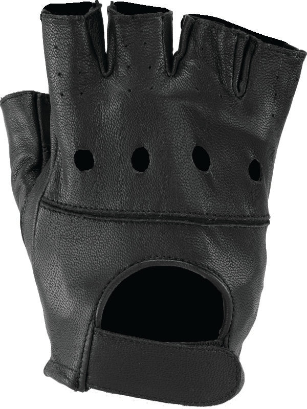 Kuryakyn Leather By River Road Hollister Shorty Gloves Black - Large Kuryakyn Gloves  AXOPROS