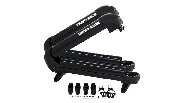 Rhino-Rack Universal Ski/Snowboard Carrier - Fits 3 Pairs of Skis or 2 Snowboards - Black Rhino-Rack Winter Sport Racks  AXOPROS