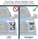Raxiom Raxiom 15-17 Ford F-150 G3 Projector Headlights w/ LED Accent- Black Housing (Clear Lens) Headlights aftermarket performance part