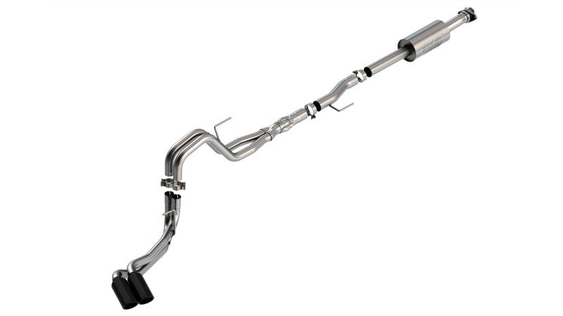 Borla F-150 2021 5.0L 4dr CC SB EC STB Lariat/KR/Platnm/LTD 3/2.25 DSE Cat-Back ATAK Black CHR Tips Borla Catback  AXOPROS