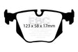EBC 01-07 BMW M3 3.2 (E46) Ultimax2 Rear Brake Pads EBC Brake Pads - OE  AXOPROS
