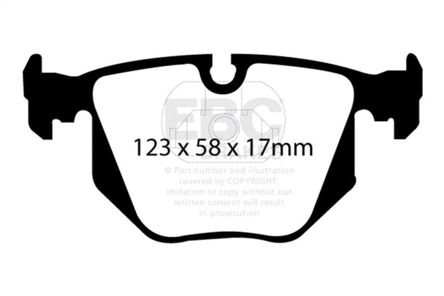 EBC 01-07 BMW M3 3.2 (E46) Ultimax2 Rear Brake Pads EBC Brake Pads - OE  AXOPROS