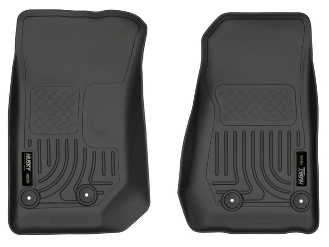 Husky Liners 14 Jeep Wrangler 2/4 Door Weatherbeater Black Front Floor Liners Husky Liners Floor Mats - Rubber  AXOPROS