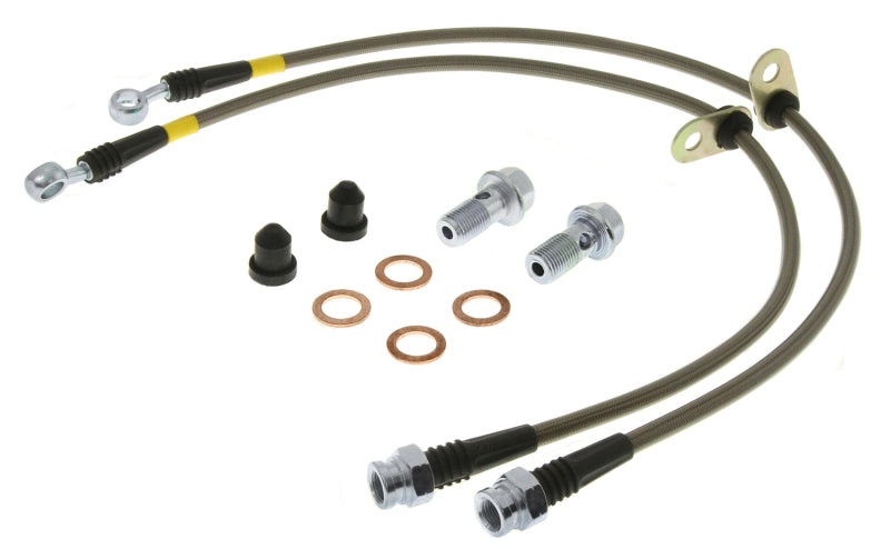 StopTech 00-04 Ferrari F360/04-05 F360 Stradale/96-02 Maranello Front Stainless Steel Brake Line Kit Stoptech Brake Line Kits  AXOPROS