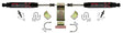Skyjacker 2007-2010 Jeep Wrangler (JK) 4 Wheel Drive Steering Damper Kit Skyjacker Steering Dampers  AXOPROS