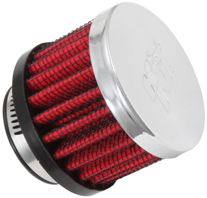 K&N 1in Flange ID x 2in OD x 1.5 inch H Rubber Base Crankcase Vent Filter K&N Engineering Air Filters - Universal Fit  AXOPROS