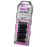 McGard Hex Lug Nut (Cone Seat) M14X1.5 / 22mm Hex / 1.945in. Length (4-Pack) - Black McGard Lug Nuts  AXOPROS