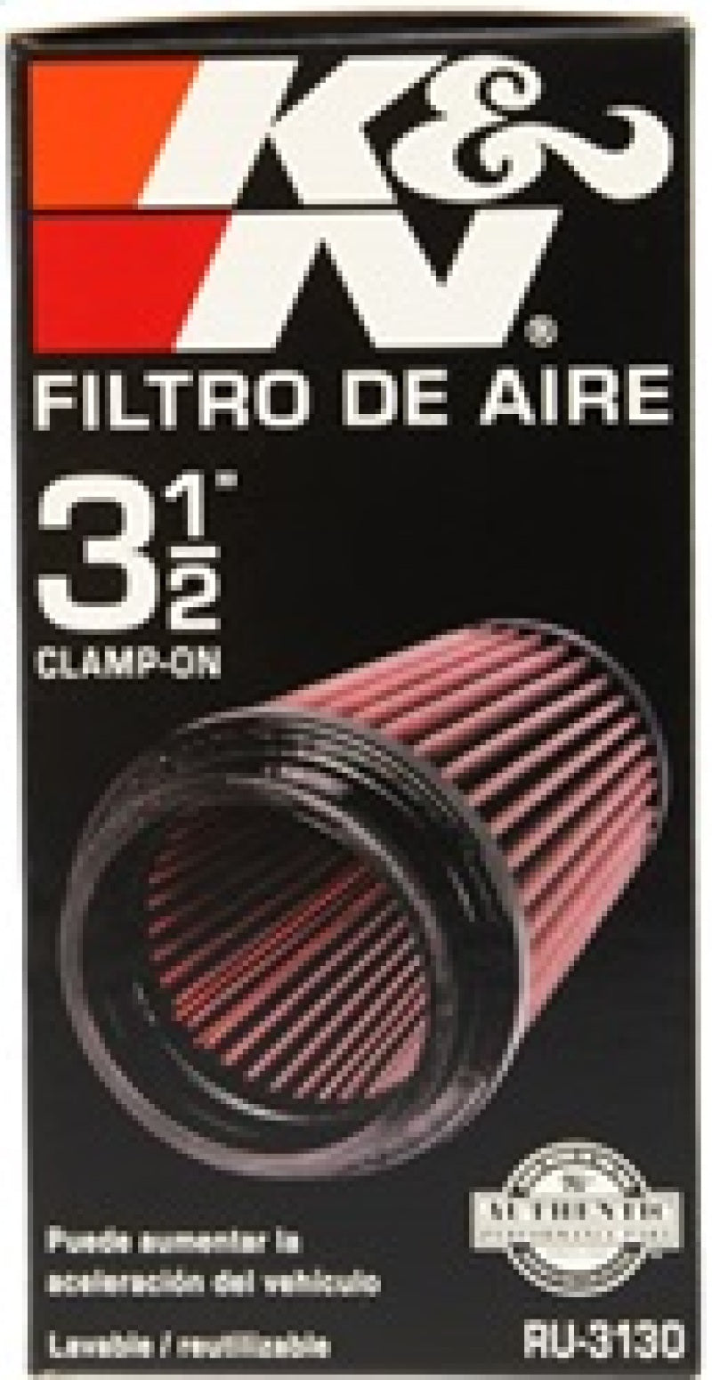 K&N Filter Universal Rubber Filter 3 1/2 inch Flange 4 5/8 inch Base 3 1/2 inch Top 7 inch Height K&N Engineering Air Filters - Universal Fit  AXOPROS