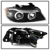 Spyder BMW E90 3-Series 06-08 Projector LED Halo Amber Reflctr Rplc Bulb Blk PRO-YD-BMWE9005-AM-BK SPYDER Headlights  AXOPROS