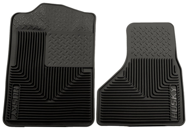 Husky Liners 08-10 Ford F-250/F-350/F-450 SuperDuty Heavy Duty Black Front Floor Mats Husky Liners Floor Mats - Rubber  AXOPROS