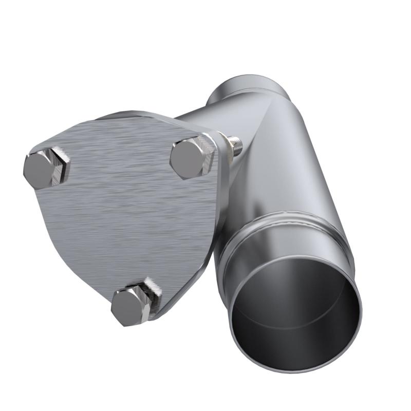 QTP 2.25in Weld-On QTEC Exhaust Cutout Y-Pipe QTP Y Pipes  AXOPROS