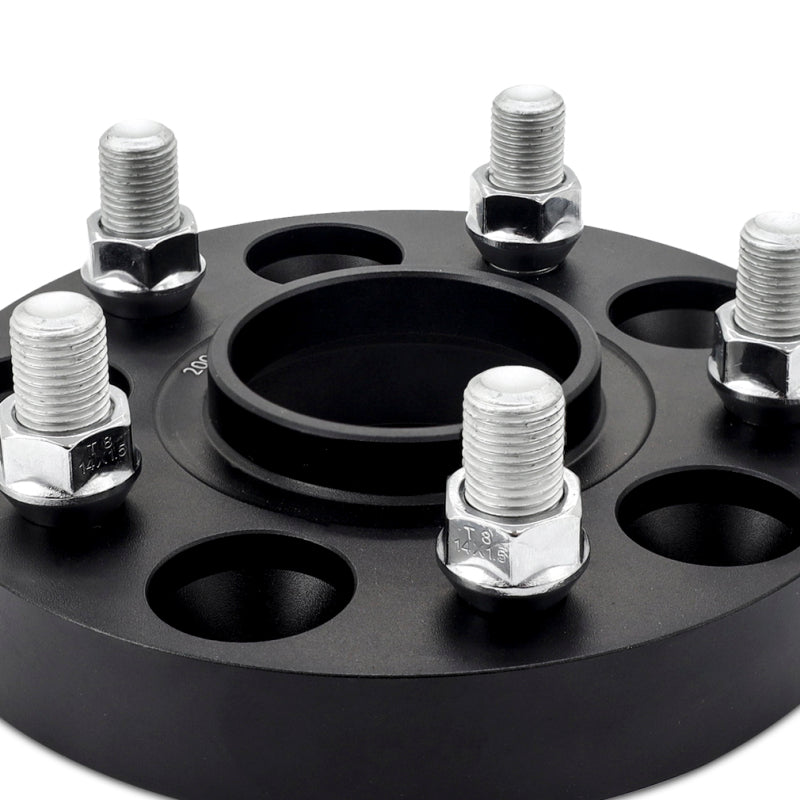 Mishimoto Wheel Spacers - 5x120 - 64.1 CB - M14 x1.5 - 25mm - BK Mishimoto Wheel Spacers & Adapters  AXOPROS