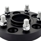 Mishimoto Wheel Spacers - 5x120 - 64.1 CB - M14 x1.5 - 25mm - BK Mishimoto Wheel Spacers & Adapters  AXOPROS