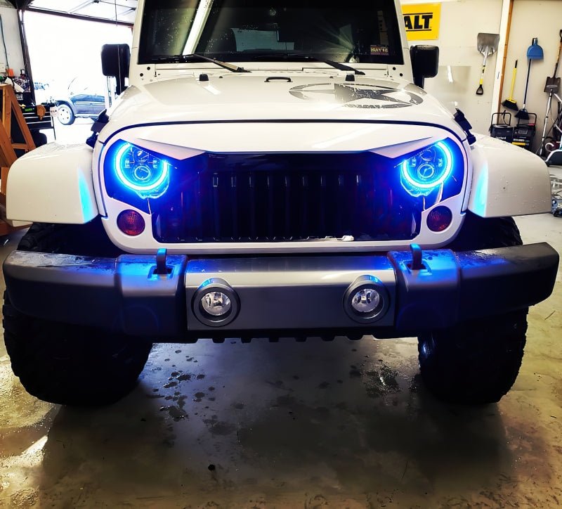 Oracle 7in High Powered LED Headlights - Black Bezel - Dynamic - Dynamic SEE WARRANTY ORACLE Lighting Headlights  AXOPROS