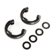 Rugged Ridge Black 7/8in D-Ring Isolator Kit Rugged Ridge Shackle Kits  AXOPROS