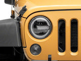 Raxiom 97-18 Jeep Wrangler TJ/JK 7-Inch LED Headlights w/ Halos- Black Housing (Clear Lens) Raxiom Headlights  AXOPROS