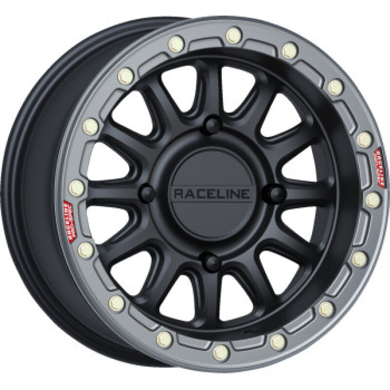 Raceline A14BG Alpha 15x10in/4x137 BP/10mm Offset/110.18mm Bore- Blk & Gunmetal Ring Beadlock Wheel Raceline Wheels - Cast  AXOPROS