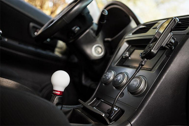 Cobb Subaru 5-Speed COBB Knob - White w/ Race Red COBB Shift Knobs  AXOPROS