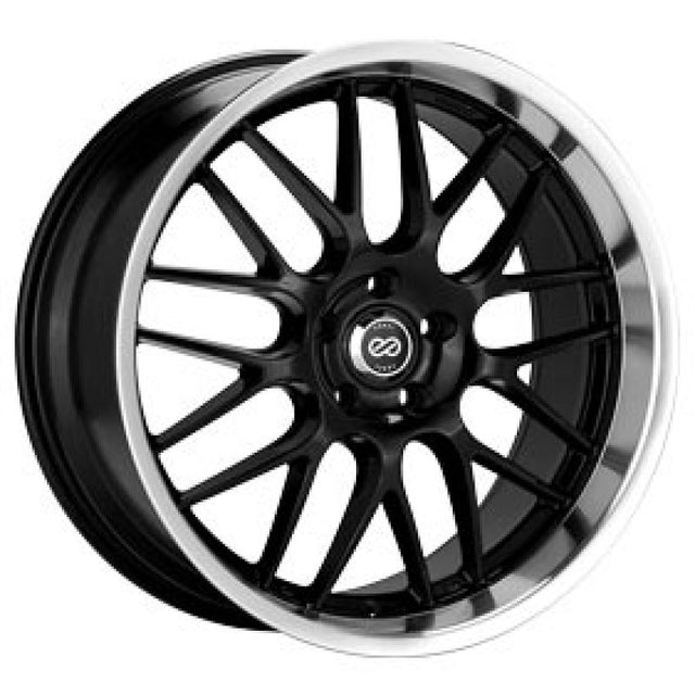 Enkei Lusso 18x7.5 42mm Offset 5x114.3 Bolt Pattern 72.6 Bore Black w/ Machined Lip Wheel Enkei Wheels - Cast  AXOPROS
