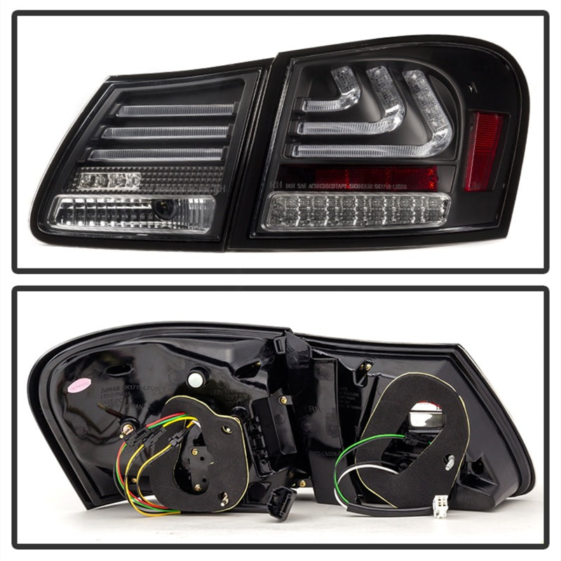 Spyder 07-11 Lexus GS 350 LED Tail Lights Black ALT-YD-LGS06-LED-BK SPYDER Tail Lights  AXOPROS