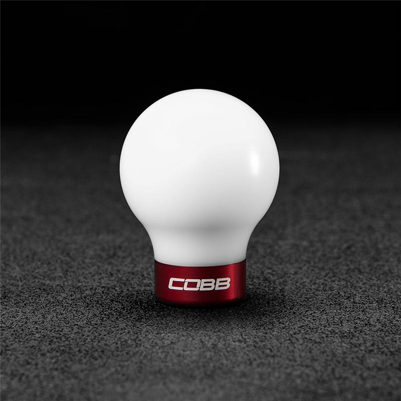 Cobb Subaru 6-Speed COBB Shift Knob - White w/Race Red Collar (Non-Weighted) COBB Shift Knobs  AXOPROS