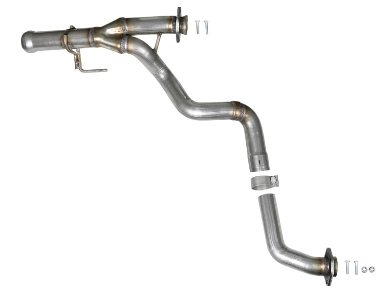 aFe POWER Twisted Steel Y-Pipe 2-1/4in 409 SS Exhaust System 2018 Jeep Wrangler (JL) V6-3.6L aFe X Pipes  AXOPROS