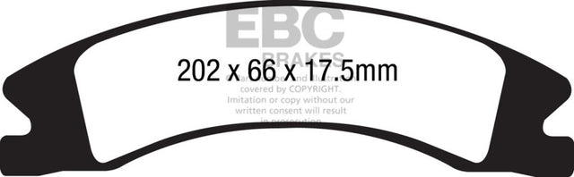 EBC 15+ Cadillac Escalade Ext/Esv 6.2 2WD Extra Duty Front Brake Pads EBC Brake Pads - Performance  AXOPROS