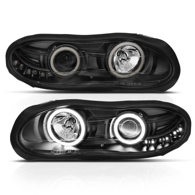 ANZO 1998-2002 Chevrolet Camaro Projector Headlights w/ Halo Black ANZO Headlights  AXOPROS