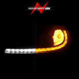 ANZO ANZO 05-13 Chevrolet Corvette Projector Headlights w/switchback & Sequential LED - Black Amber Headlights aftermarket performance part