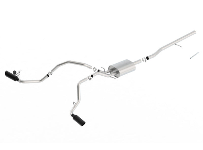 Borla 14-16 Chevrolet Silverado 1500 5.3L ATAK Catback Exhaust w/ Black Chrome Tips Borla Catback  AXOPROS