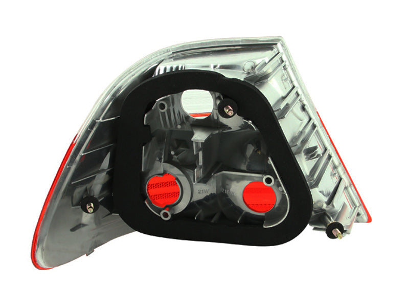 ANZO 2000-2003 BMW 3 Series E46 Taillights Red/Clear ANZO Tail Lights  AXOPROS