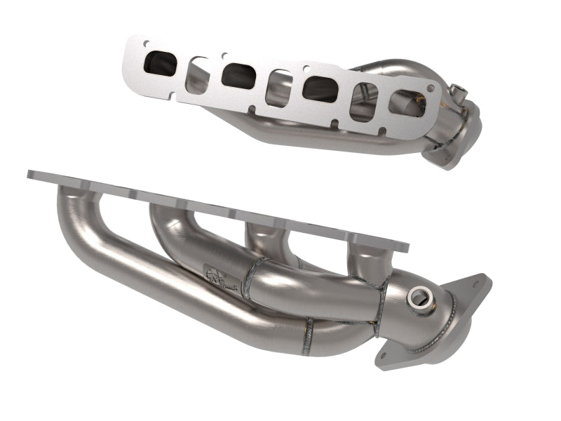 aFe 21-22 Jeep Wrangler 392 Twisted Steel Header 1-7/8 IN to 2-3/4 IN 304 w/ Raw Finish aFe Headers & Manifolds  AXOPROS