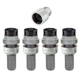 McGard Wheel Lock Bolt Set - 4pk. (Radius Seat) M14X1.5 / 17mm Hex / 28.2mm Shank Length - Black McGard Wheel Bolts  AXOPROS