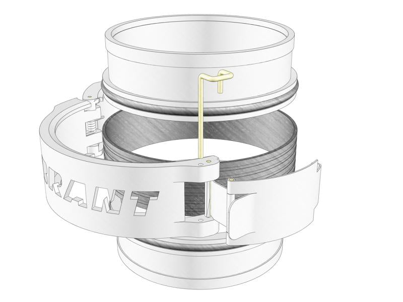 Vibrant Aluminum Weld Ferrules w/ O-Rings for 5in OD Tubing - Sold in Pairs Vibrant Clamps  AXOPROS