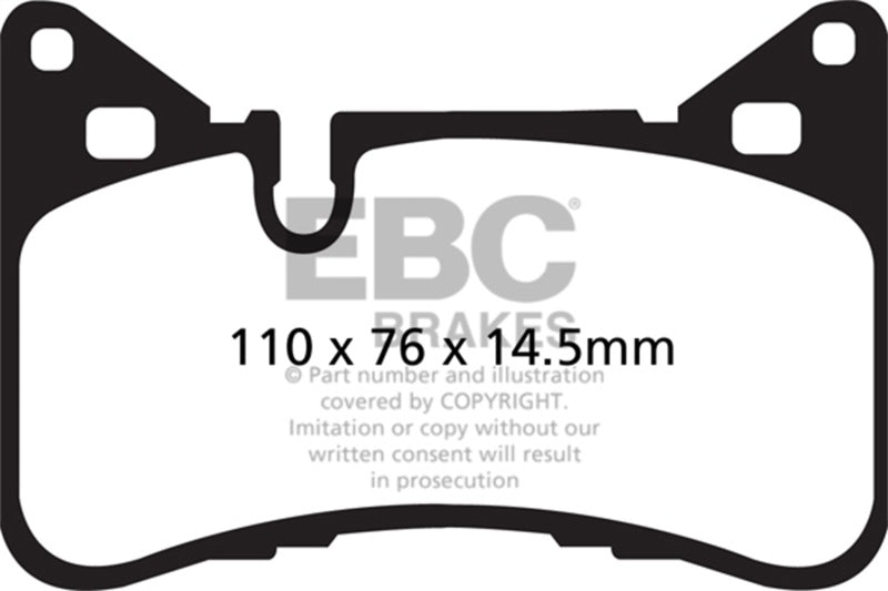 EBC 14 Mercedes-Benz C63 AMG (W204) 6.2 Redstuff Rear Brake Pads EBC Brake Pads - Performance  AXOPROS