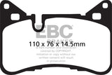 EBC 14 Mercedes-Benz C63 AMG (W204) 6.2 Redstuff Rear Brake Pads EBC Brake Pads - Performance  AXOPROS
