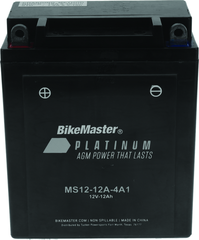 BikeMaster AGM Battery - MS12-12A-4A1 BikeMaster Batteries  AXOPROS
