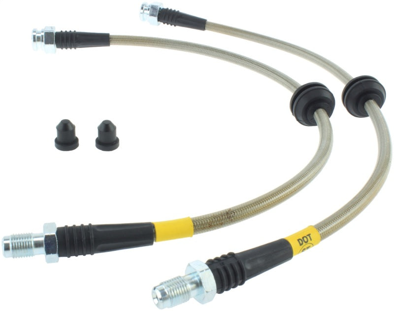 StopTech 2013-2014 Ford Focus ST (Euro Only) Stainless Steel Front Brake Lines Stoptech Brake Line Kits  AXOPROS