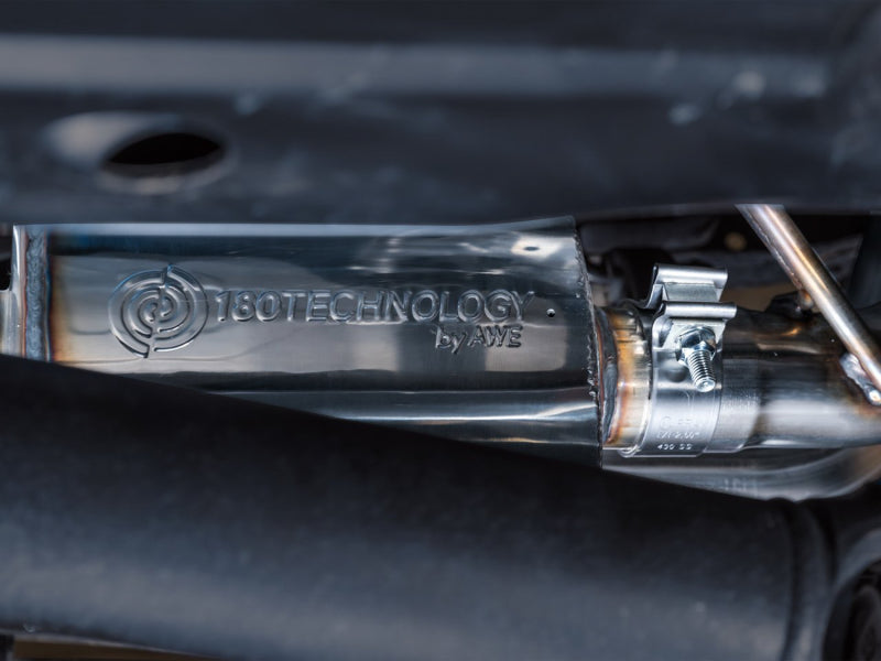 AWE 16-22 Toyota Tacoma 0FG Catback Exhaust w/ BashGuard - Dual Diamond Black Tips AWE Tuning Catback  AXOPROS
