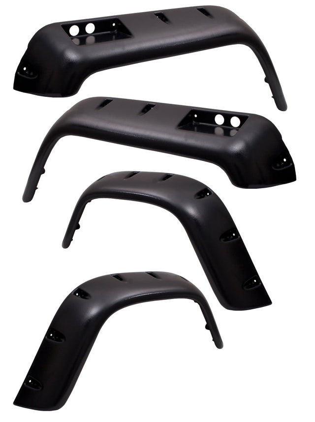 Rugged Ridge 6-Pc Fender Flare Kit 4.75-In 76-86 Jeep CJ Rugged Ridge Fender Flares  AXOPROS